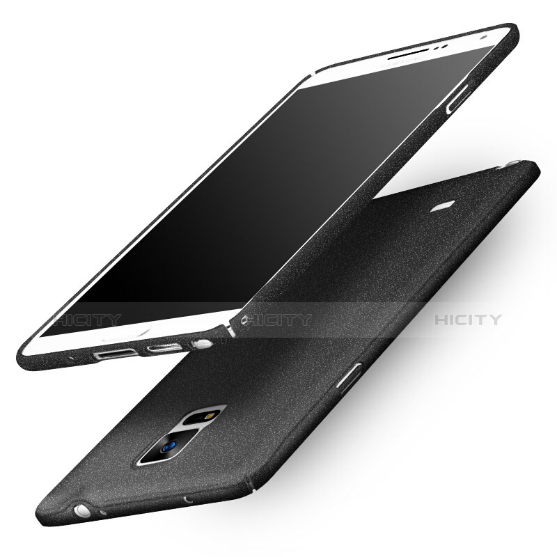 Coque Plastique Rigide Sables Mouvants Q01 pour Samsung Galaxy Note 4 Duos N9100 Dual SIM Noir Plus