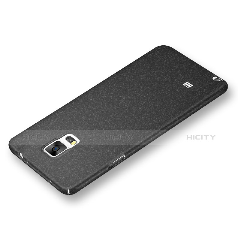 Coque Plastique Rigide Sables Mouvants Q01 pour Samsung Galaxy Note 4 SM-N910F Noir Plus