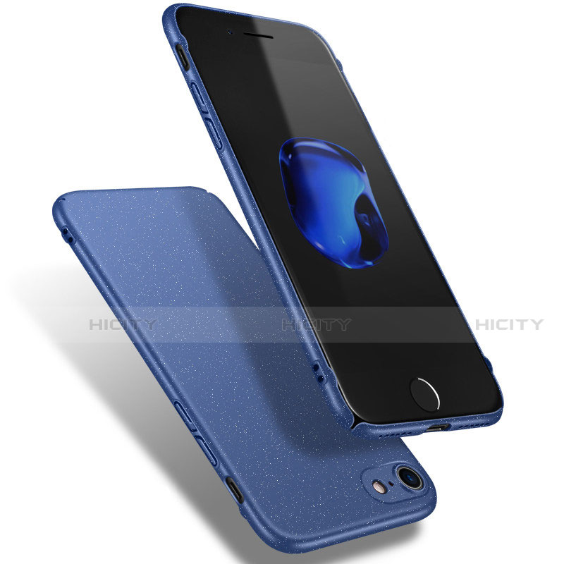 Coque Plastique Rigide Sables Mouvants Q02 pour Apple iPhone SE (2020) Bleu Plus