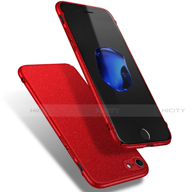 Coque Plastique Rigide Sables Mouvants Q02 pour Apple iPhone SE (2020) Rouge Plus