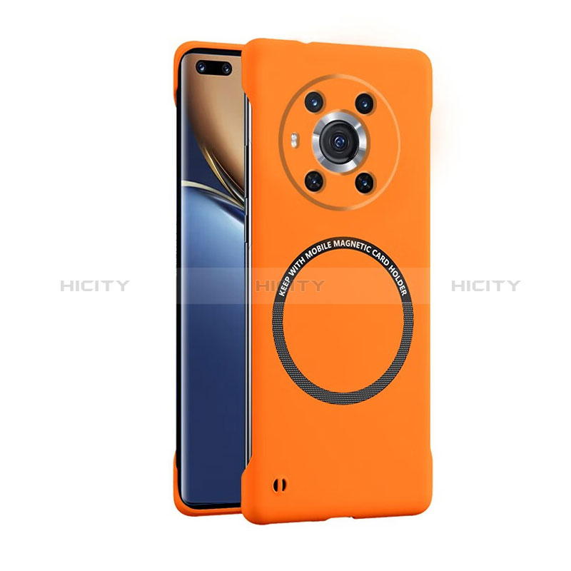 Coque Plastique Rigide Sans Cadre Etui Housse Mat avec Mag-Safe Magnetic Magnetique pour Huawei Honor Magic3 5G Orange Plus