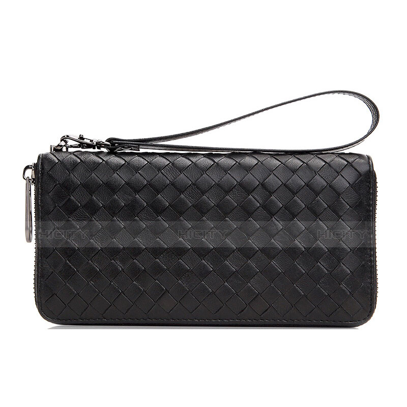 Coque Pochette Cuir Losange Universel H15 Noir Plus