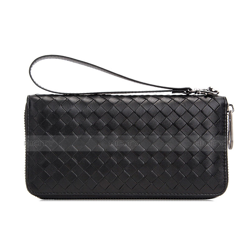 Coque Pochette Cuir Losange Universel H15 Noir Plus