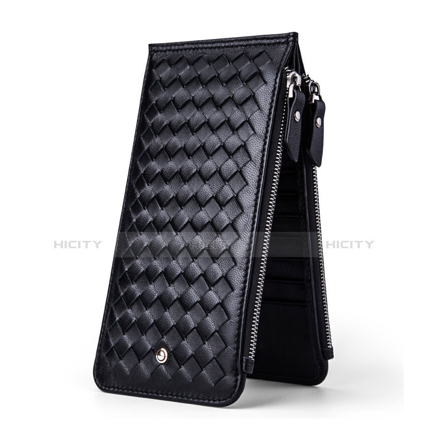 Coque Pochette Cuir Losange Universel Noir Plus