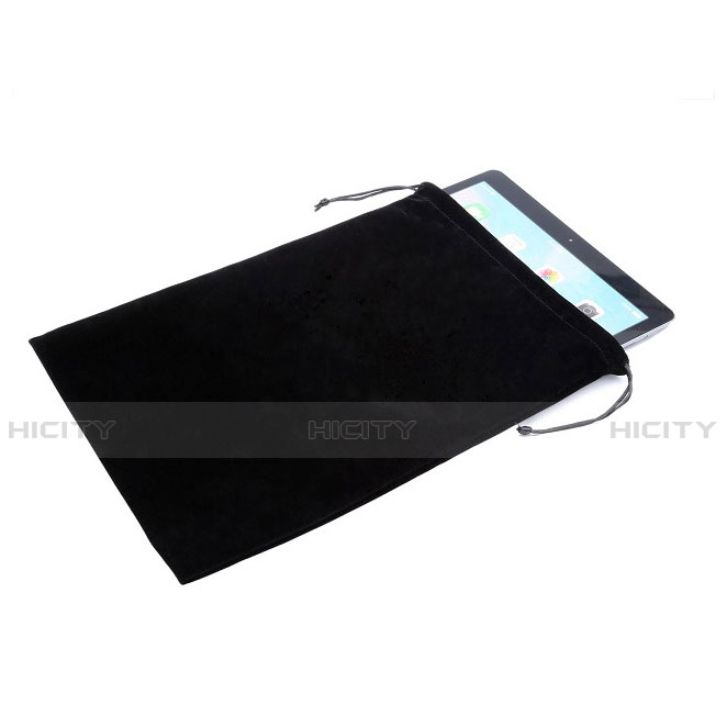 Coque Pochette Velour pour Apple iPad Mini 3 Noir Plus