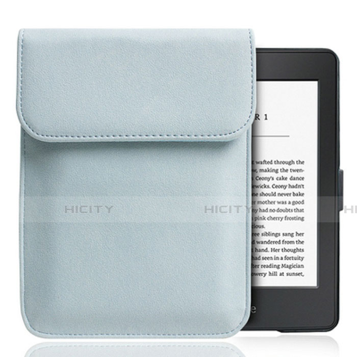 Coque Pochette Velour S01 pour Amazon Kindle Paperwhite 6 inch Bleu Ciel Plus