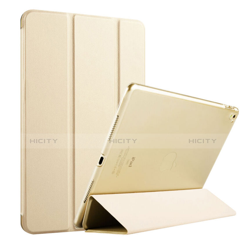 Coque Portefeuille Cuir Stand pour Apple iPad Pro 9.7 Or Plus