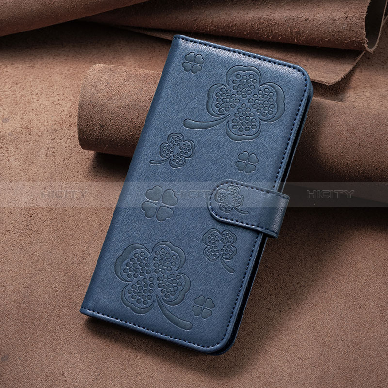 Coque Portefeuille Fleurs Livre Cuir Etui Clapet BF2 pour Xiaomi Mi 13 Ultra 5G Bleu Plus