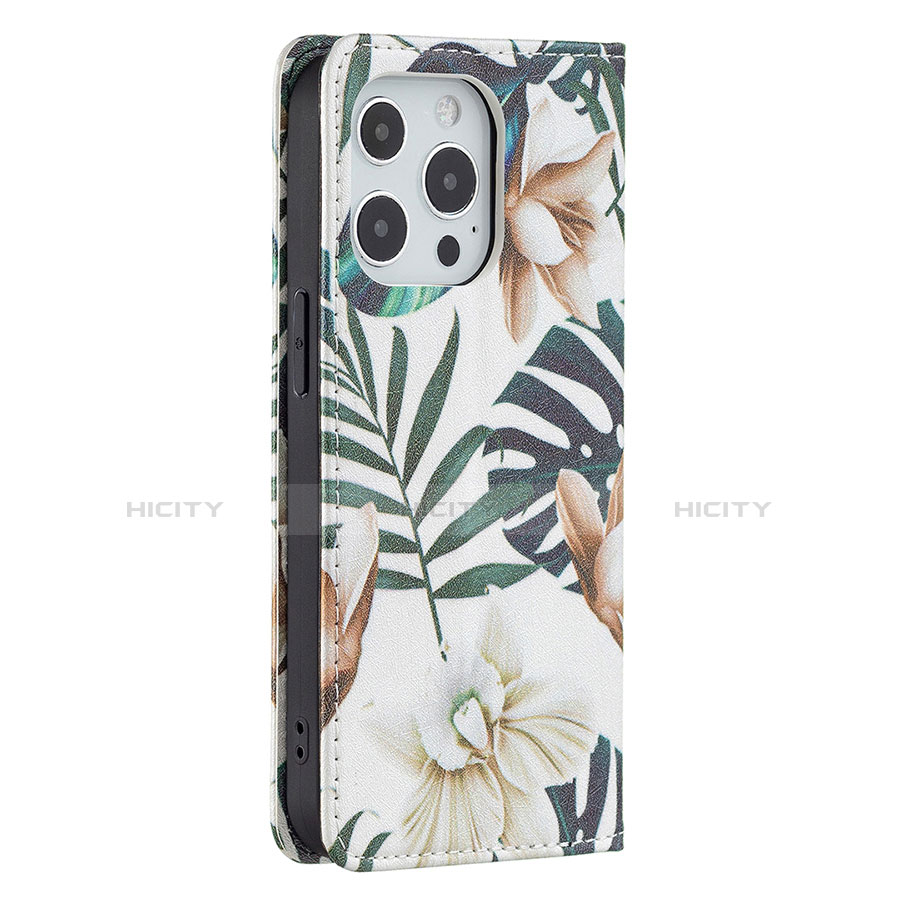 Coque Portefeuille Fleurs Livre Cuir Etui Clapet L01 pour Apple iPhone 13 Pro Max Mixte Plus