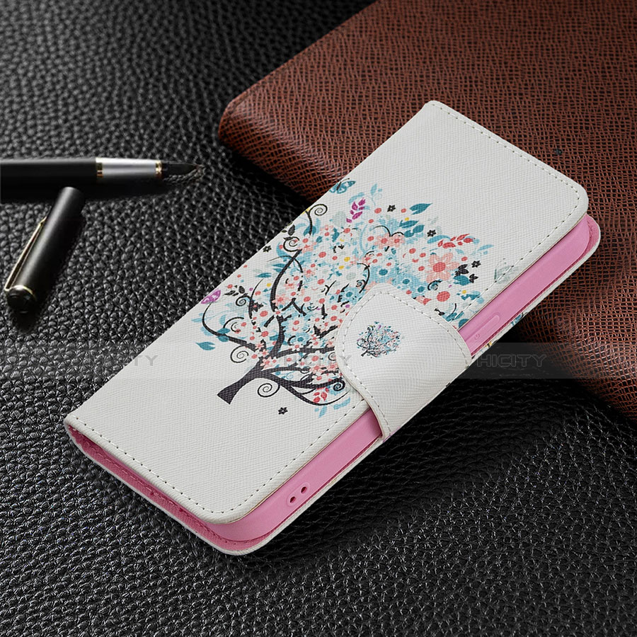 Coque Portefeuille Fleurs Livre Cuir Etui Clapet L01 pour Apple iPhone 14 Mixte Plus