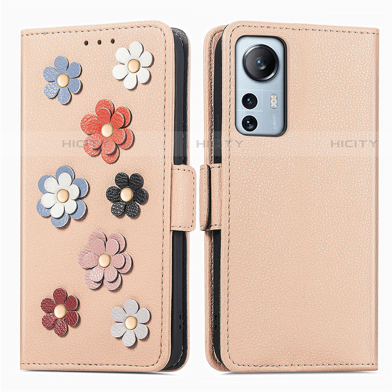Coque Portefeuille Fleurs Livre Cuir Etui Clapet L01 pour Xiaomi Mi 12X 5G Plus