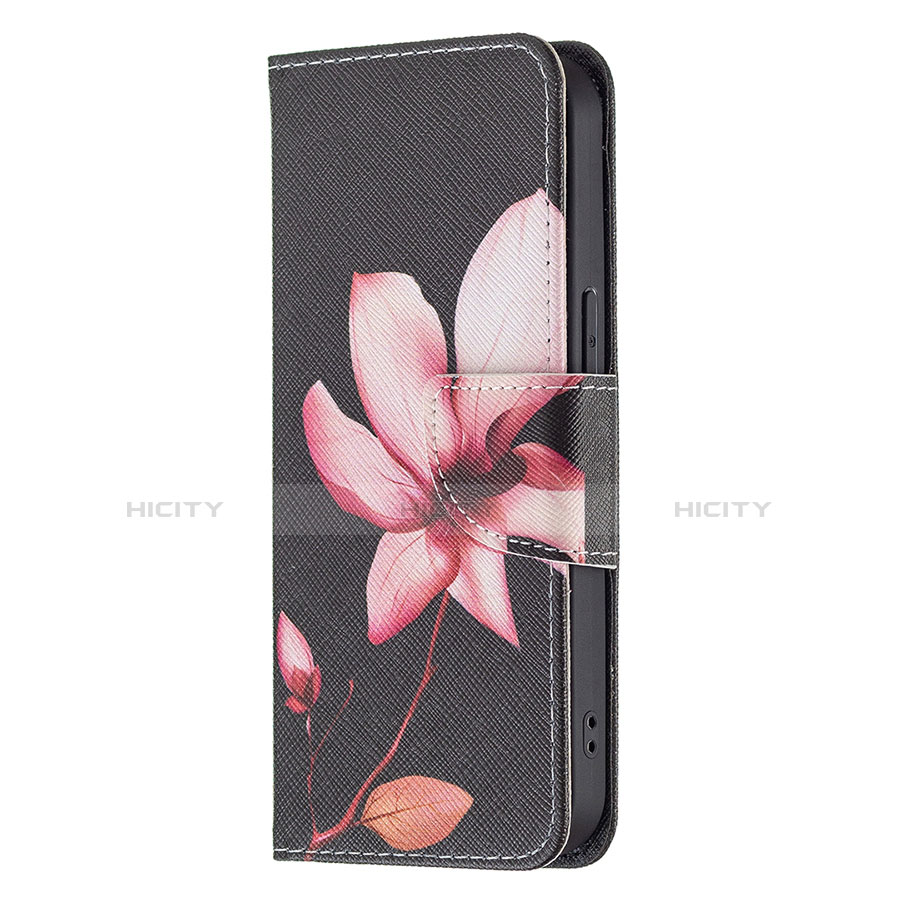 Coque Portefeuille Fleurs Livre Cuir Etui Clapet L07 pour Apple iPhone 13 Pro Marron Plus