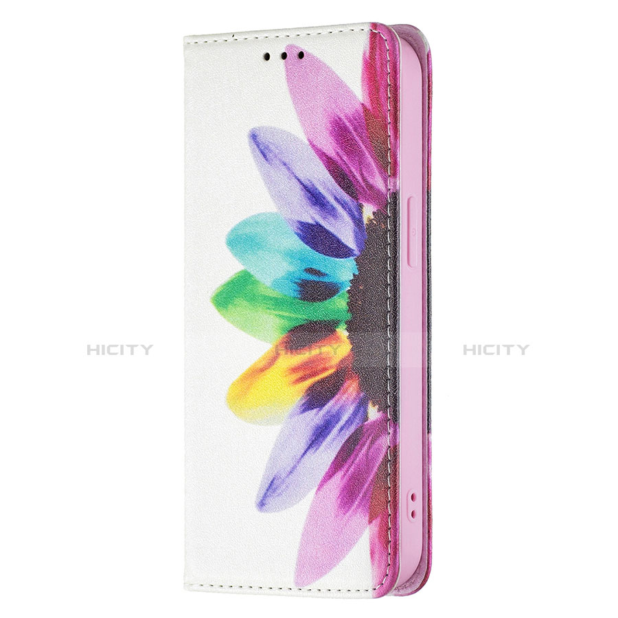 Coque Portefeuille Fleurs Livre Cuir Etui Clapet pour Apple iPhone 13 Colorful Plus