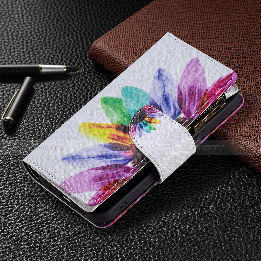 Coque Portefeuille Fleurs Livre Cuir Etui Clapet pour Apple iPhone 13 Pro Colorful Plus