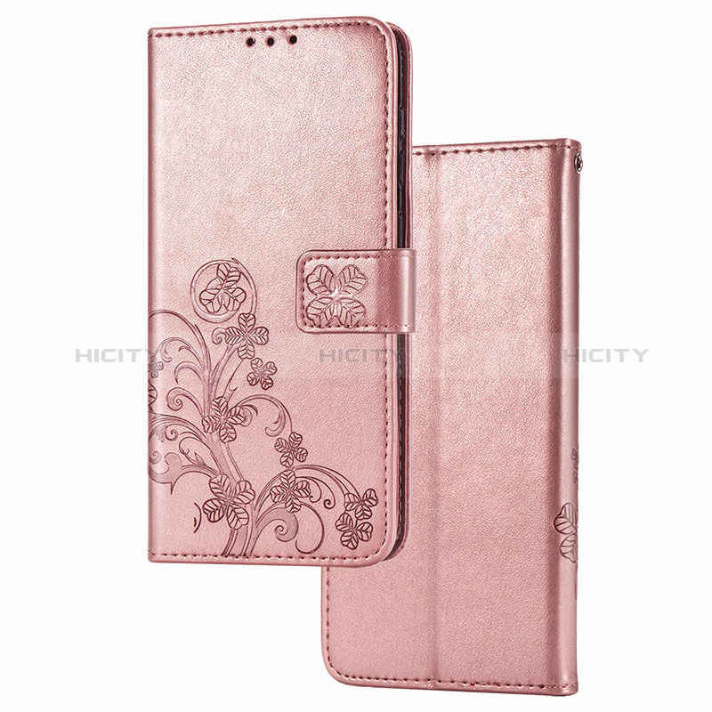 Coque Portefeuille Fleurs Livre Cuir Etui Clapet pour Samsung Galaxy M12 Rose Plus