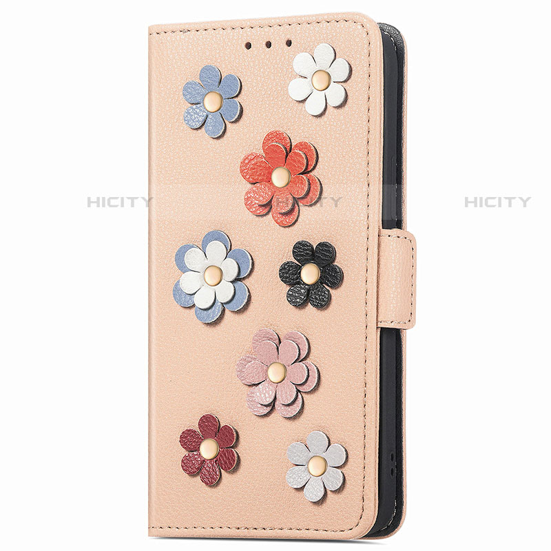 Coque Portefeuille Fleurs Livre Cuir Etui Clapet S02D pour Motorola Moto G52j 5G Plus