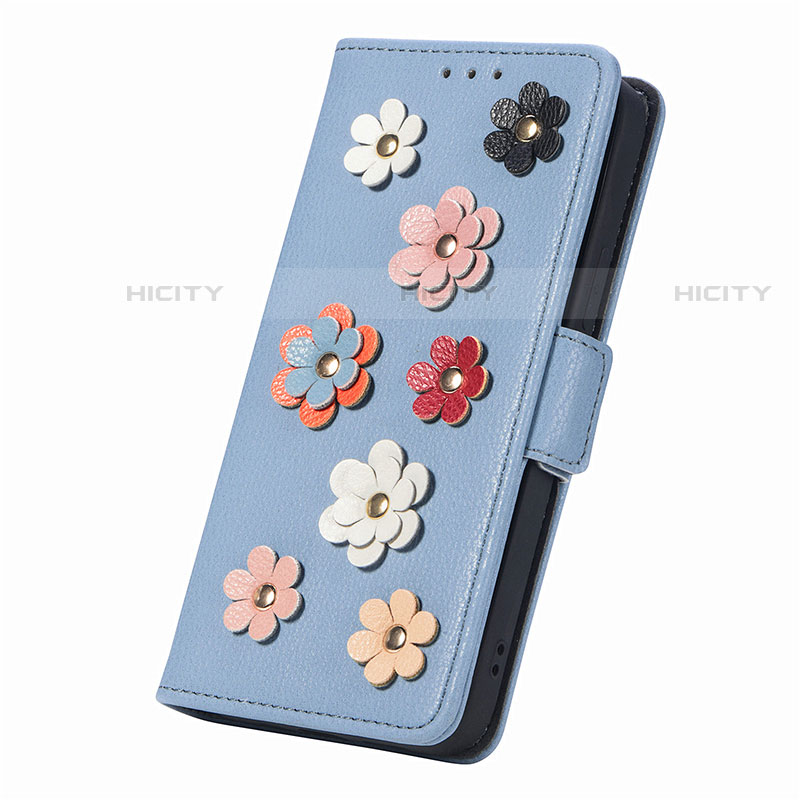 Coque Portefeuille Fleurs Livre Cuir Etui Clapet S02D pour Motorola Moto G71s 5G Plus
