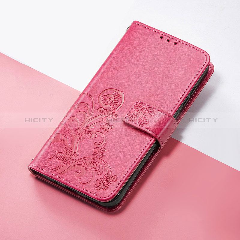 Coque Portefeuille Fleurs Livre Cuir Etui Clapet S03D pour Huawei Honor 90 Lite 5G Rose Rouge Plus