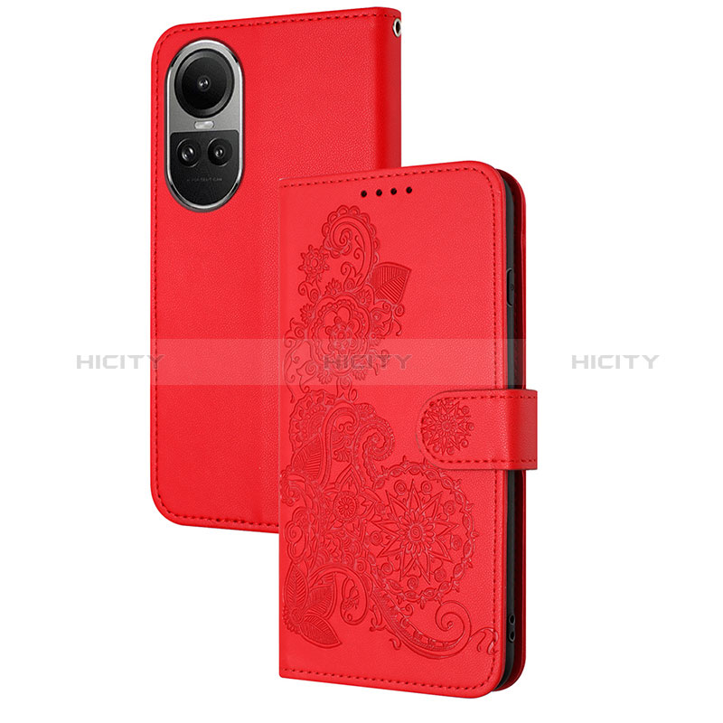 Coque Portefeuille Fleurs Livre Cuir Etui Clapet Y01X pour Oppo Reno10 5G Plus