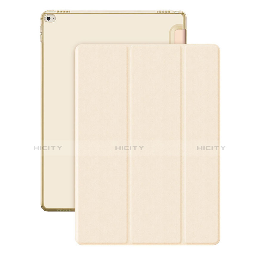 Coque Portefeuille Flip Cuir pour Apple iPad Pro 12.9 Or Plus