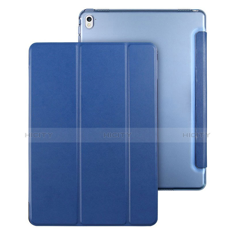 Coque Portefeuille Flip Cuir pour Apple iPad Pro 9.7 Bleu Plus