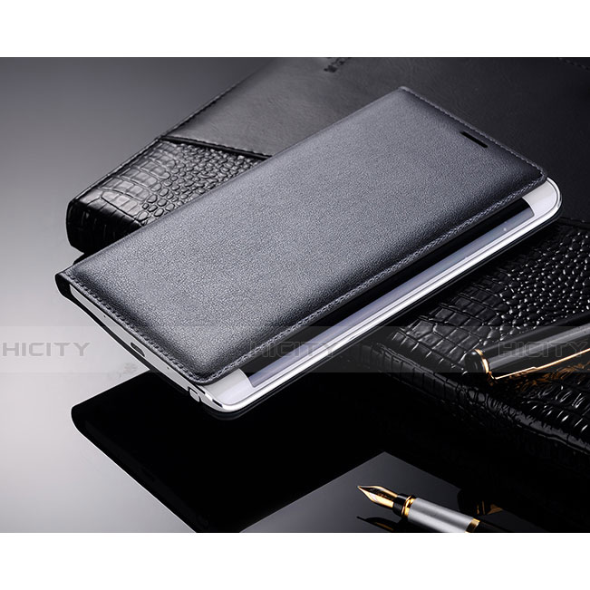 Coque Portefeuille Flip Cuir pour Samsung Galaxy Note Edge SM-N915F Noir Plus