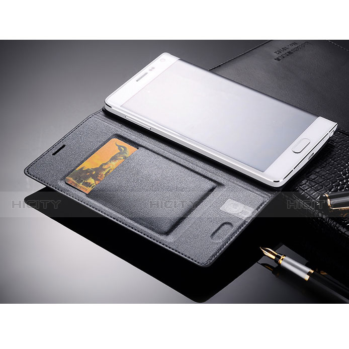 Coque Portefeuille Flip Cuir pour Samsung Galaxy Note Edge SM-N915F Noir Plus