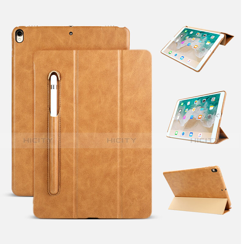 Coque Portefeuille Livre avec Pencil Holder Apple iPad Pro 10.5 Marron Plus
