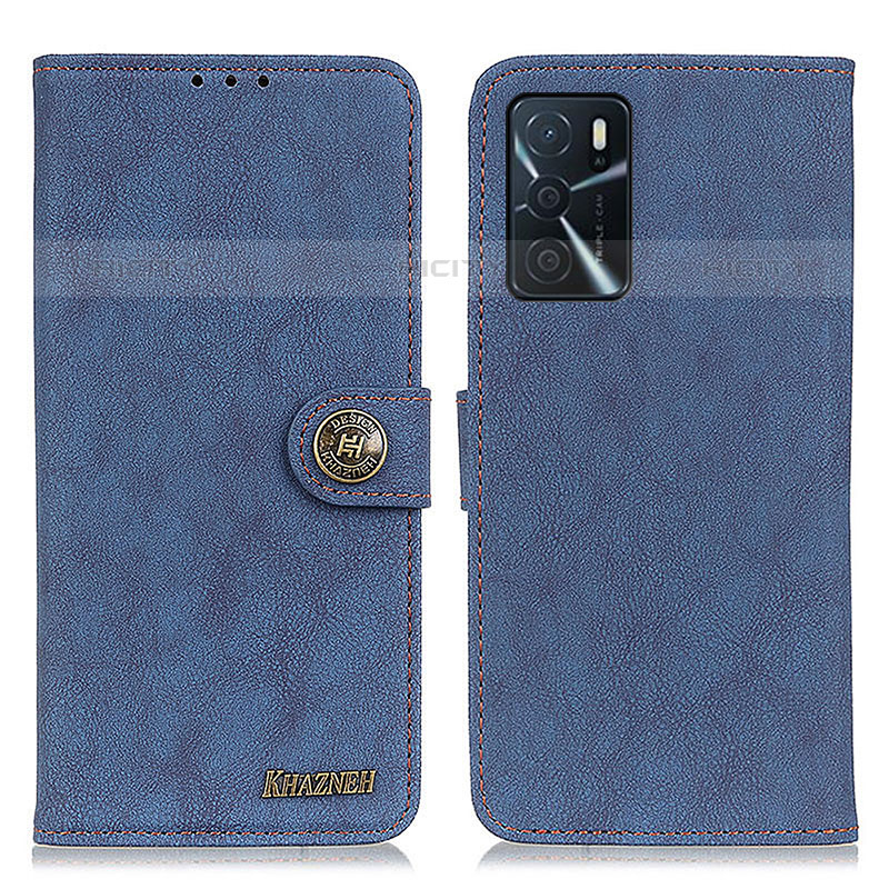 Coque Portefeuille Livre Cuir Etui Clapet A01D pour Oppo A16s Bleu Plus