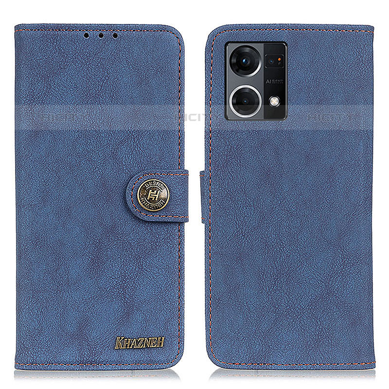Coque Portefeuille Livre Cuir Etui Clapet A01D pour Oppo Reno8 4G Bleu Plus