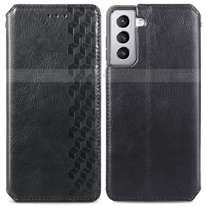 Coque Portefeuille Livre Cuir Etui Clapet A01D pour Samsung Galaxy S21 Plus 5G Noir Plus