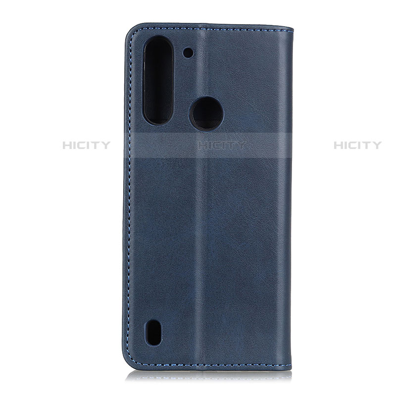 Coque Portefeuille Livre Cuir Etui Clapet A02D pour Motorola Moto One Fusion Bleu Plus