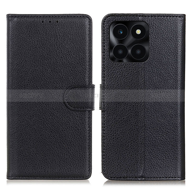 Coque Portefeuille Livre Cuir Etui Clapet A03D pour Huawei Honor X6a Noir Plus