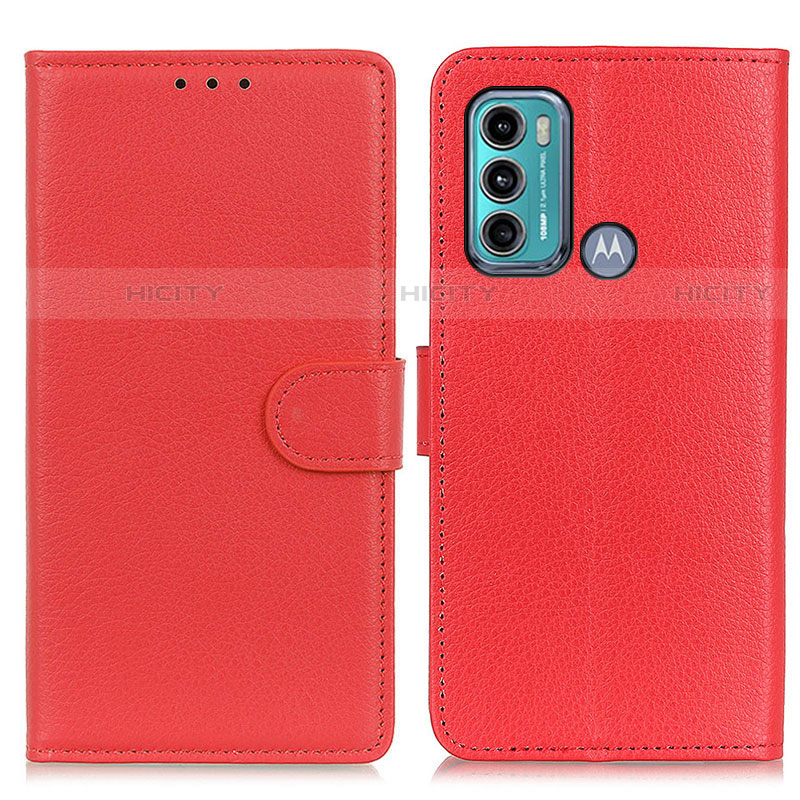 Coque Portefeuille Livre Cuir Etui Clapet A03D pour Motorola Moto G60 Rouge Plus