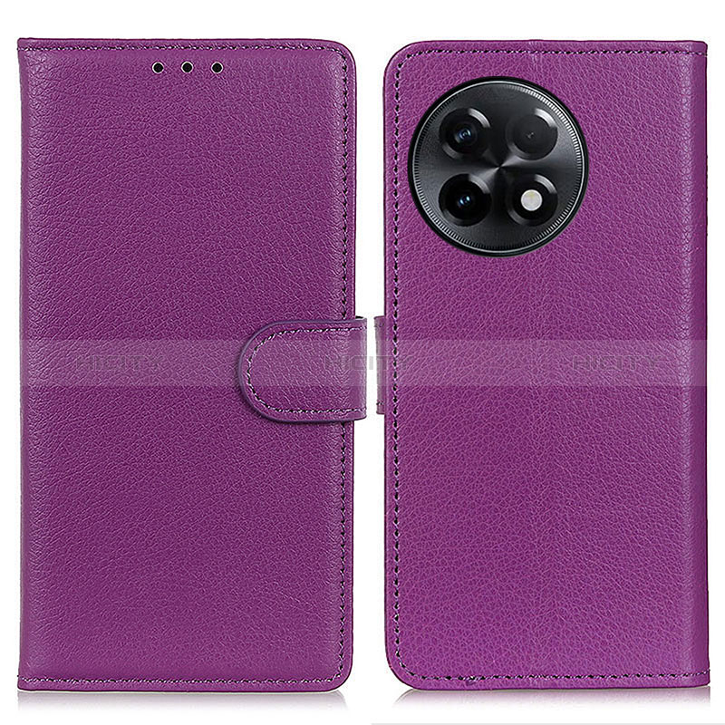 Coque Portefeuille Livre Cuir Etui Clapet A03D pour OnePlus Ace 2 5G Violet Plus