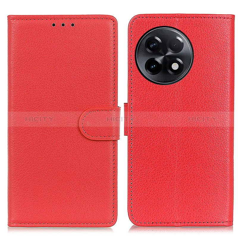 Coque Portefeuille Livre Cuir Etui Clapet A03D pour OnePlus Ace 2 Pro 5G Rouge Plus