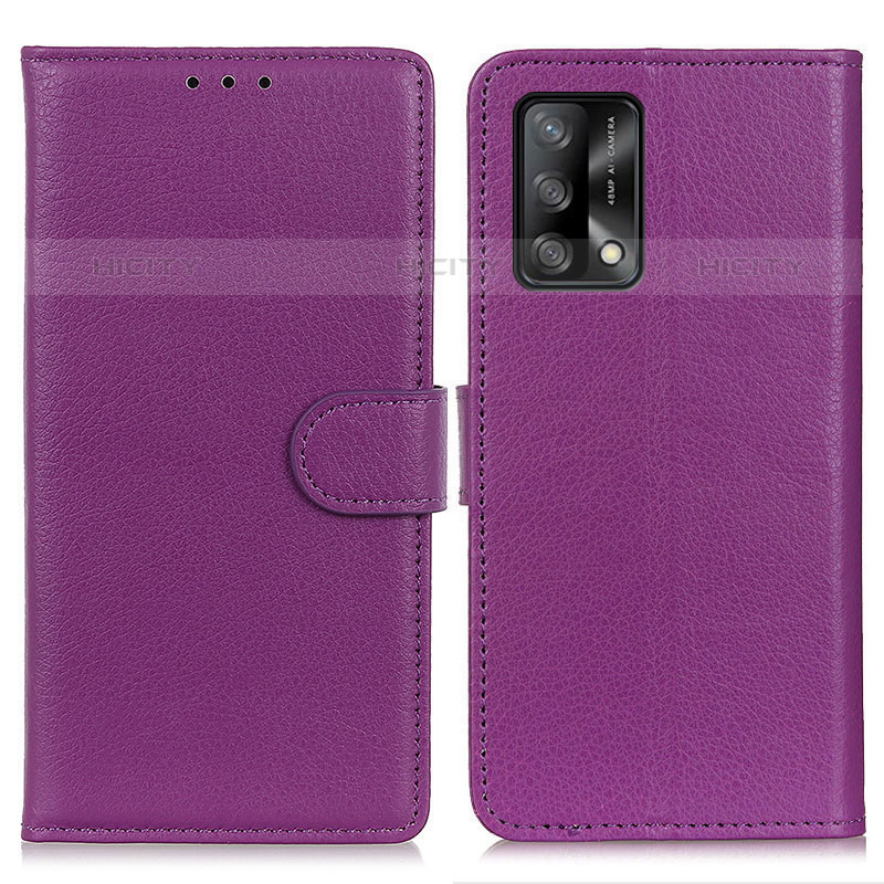 Coque Portefeuille Livre Cuir Etui Clapet A03D pour Oppo A74 4G Violet Plus