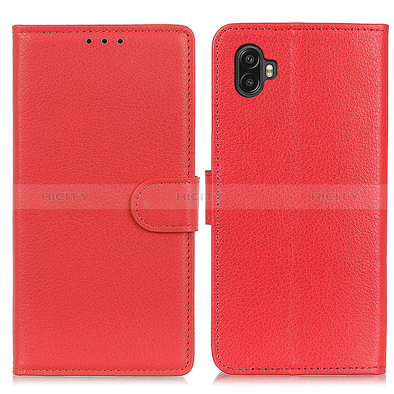 Coque Portefeuille Livre Cuir Etui Clapet A03D pour Samsung Galaxy Xcover Pro 2 5G Rouge Plus