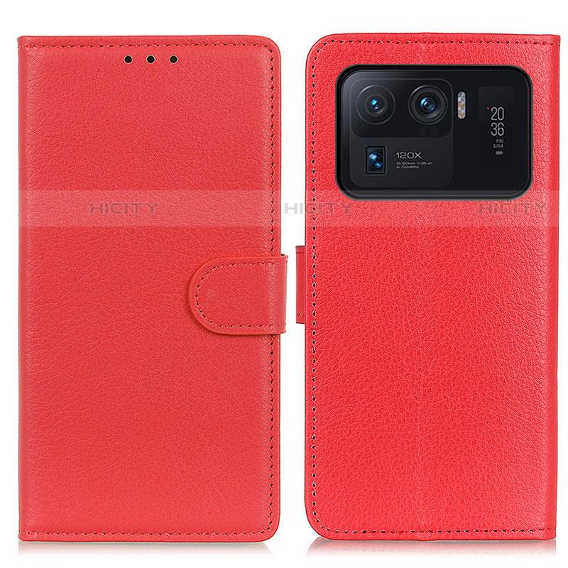 Coque Portefeuille Livre Cuir Etui Clapet A03D pour Xiaomi Mi 11 Ultra 5G Rouge Plus