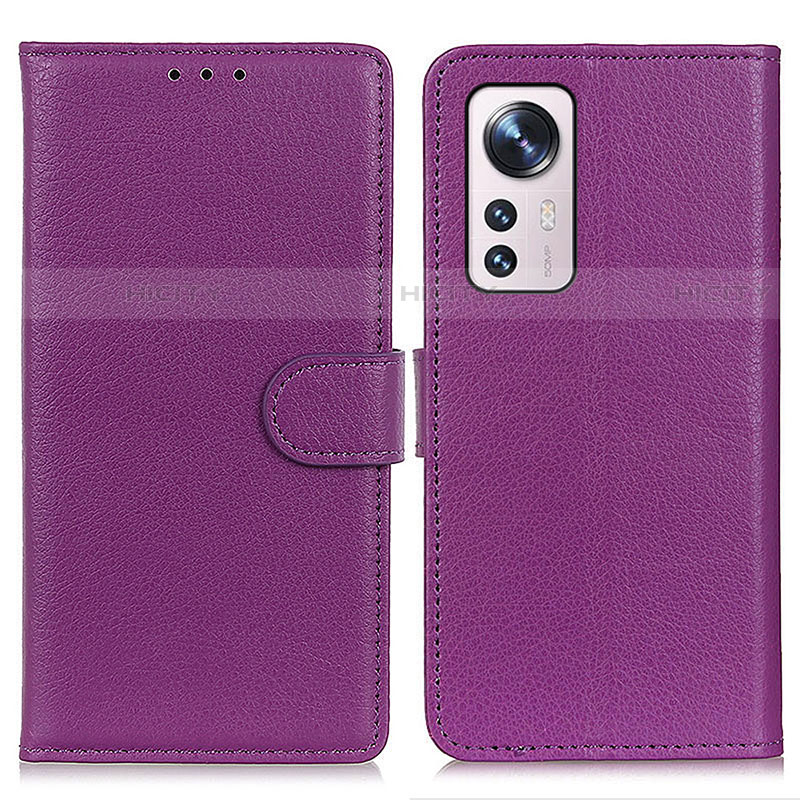 Coque Portefeuille Livre Cuir Etui Clapet A03D pour Xiaomi Mi 12S 5G Violet Plus