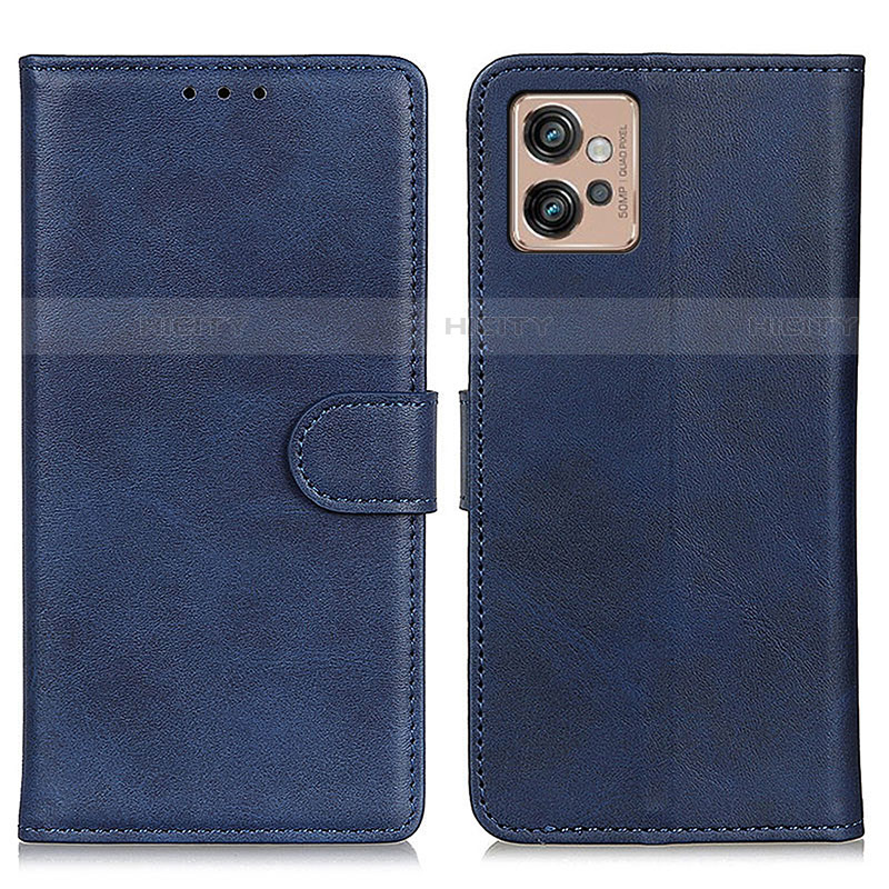 Coque Portefeuille Livre Cuir Etui Clapet A05D pour Motorola Moto G32 Bleu Plus