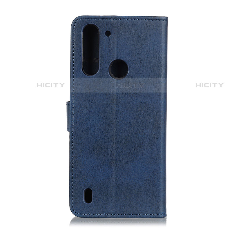 Coque Portefeuille Livre Cuir Etui Clapet A05D pour Motorola Moto One Fusion Bleu Plus