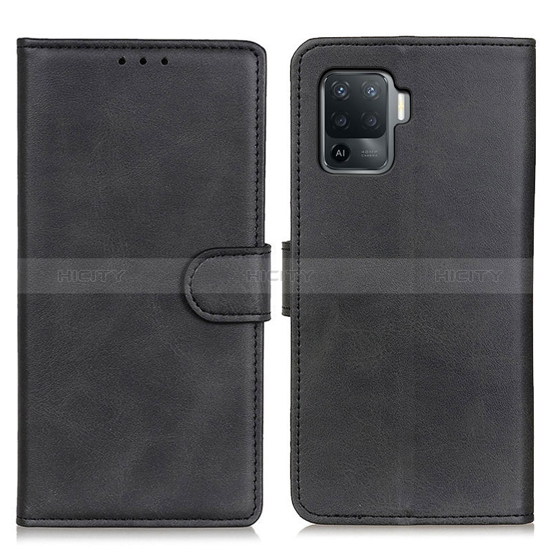 Coque Portefeuille Livre Cuir Etui Clapet A05D pour Oppo Reno5 Lite Noir Plus