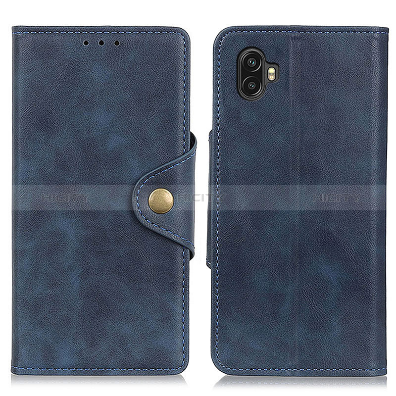 Coque Portefeuille Livre Cuir Etui Clapet A05D pour Samsung Galaxy Xcover Pro 2 5G Bleu Plus