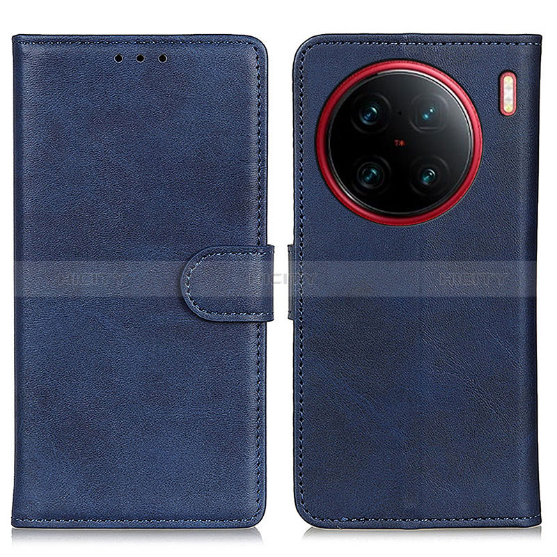 Coque Portefeuille Livre Cuir Etui Clapet A05D pour Vivo X90 Pro+ Plus 5G Bleu Plus