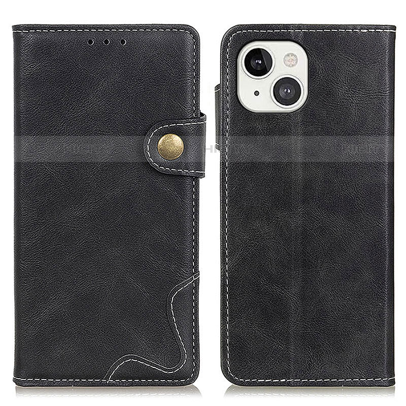 Coque Portefeuille Livre Cuir Etui Clapet A06 pour Apple iPhone 14 Noir Plus