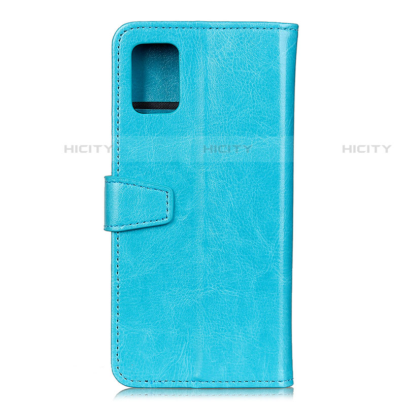 Coque Portefeuille Livre Cuir Etui Clapet A06D pour Motorola Moto G100 5G Bleu Ciel Plus
