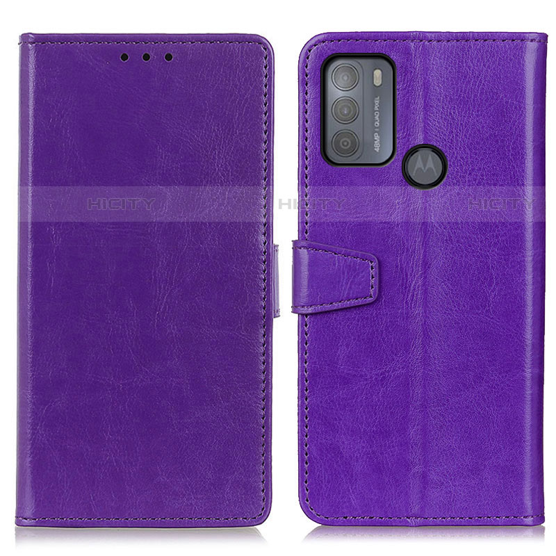 Coque Portefeuille Livre Cuir Etui Clapet A06D pour Motorola Moto G50 Violet Plus