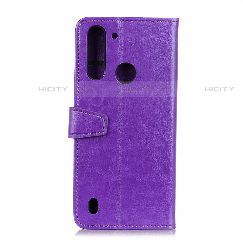 Coque Portefeuille Livre Cuir Etui Clapet A06D pour Motorola Moto One Fusion Violet Plus