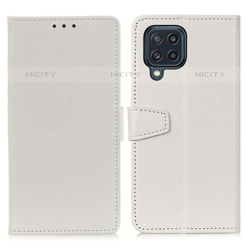 Coque Portefeuille Livre Cuir Etui Clapet A06D pour Samsung Galaxy M32 4G Blanc Plus